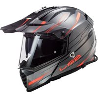 LS2 MX436 Pioneer Evo Knight Off Road Helmet (Titanium/Fluo Orange)