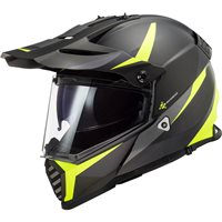 LS2 MX436 Pioneer Evo Router Off Road Helmet (Matt Black/Hi Vis Yellow)
