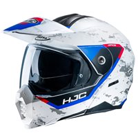 HJC C80 Bult Flip Front Helmet (White/Red/Blue)