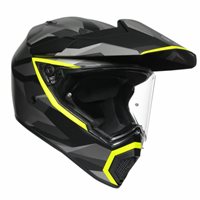 AGV AX9 Siberia Matt Motorcycle Helmet (Black/Flo Yellow)