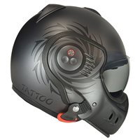 Roof Boxxer V8 S Tattoo Flip Front Helmet (Matt Graphite|Black)