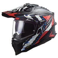 LS2 MX701 Explorer Carbon Adventure Helmet (Black|Red) 06