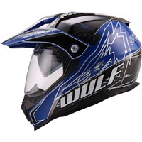 Wulfsport Prima X Dual Sport Adventure Helmet (Blue)