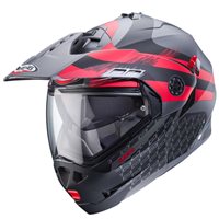 Caberg Tourmax X Flip Front Helmet Sarabe (Matt Gun|Black|Red)
