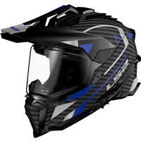 LS2 MX701 Explorer Carbon Adventure Helmet (Black/Blue) 06